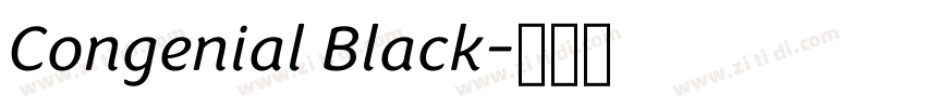 Congenial Black字体转换